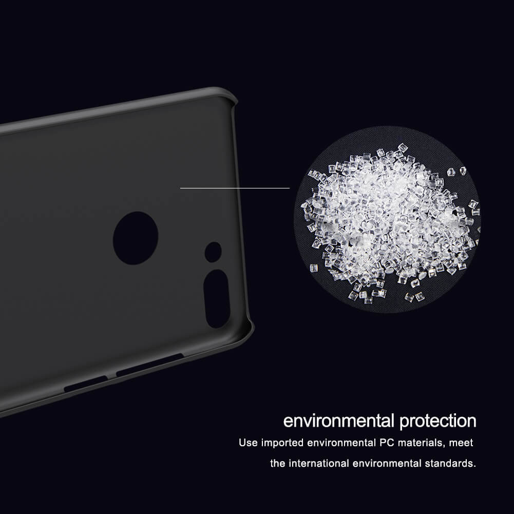 Picture of Nillkin [ Huawei Y9 (2018) } Super Frosted Shield Matte cover case for Huawei Y9 (2018) / Huawei Enjoy 8 Plus Smartphone Back Case Cover - Black