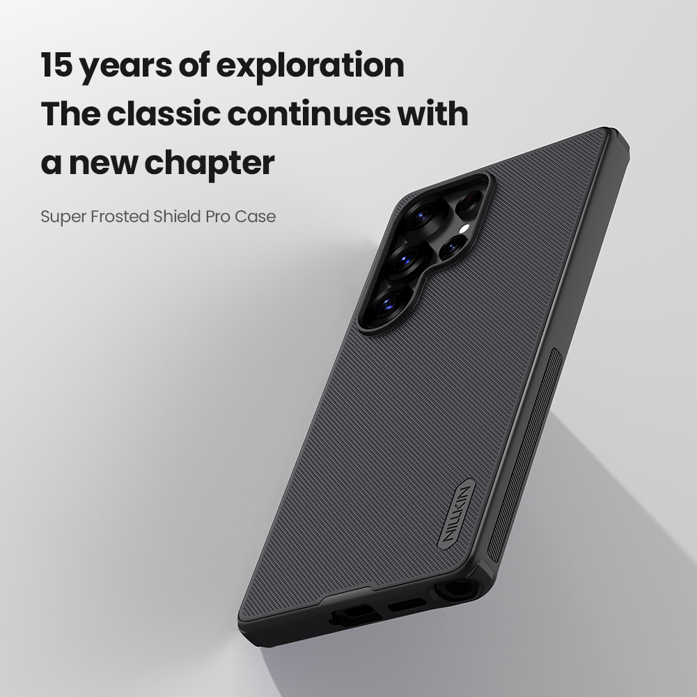 Picture of Nillkin Super Frosted Shield Pro Case for Galaxy S25 Ultra - Dust/Sweat/Fingerprint-Proof Protective Cover in Matte Black