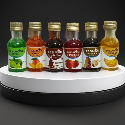 Picture of Redman ( 6 Pcs ) REDMAN Combo Food Flavour / Essence Set ( Mango + Strawbrry + Lemon + Chocolate + Vanilla + Banana - 6 Pieces / 28ml Per Piece