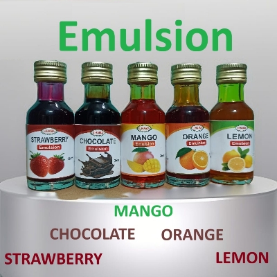 Picture of Lihama Emulsions, Food Color + Food Flavored  Essence + Color STRAWBERRY + CHOCOLATE + MANGO + ORANGE +LEMON  COMBO - 5 PCS X 36 ML