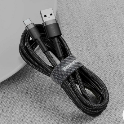 Picture of Baseus Cafule Cable Fast Charging Data Cable  USB To Type-C  20W 2m - Black