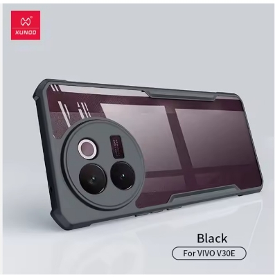 Picture of Xundd For Vivo V30E Case Transparent Phone Cover Luxury Shockproof Bumper Protective Shell Anti-fingerprint Plain Phone Cases - Black