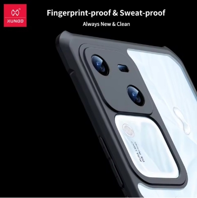 Picture of Xundd For Vivo V30 Case Transparent Phone Cover Luxury Shockproof Bumper Protective Shell Anti-fingerprint Plain Phone Cases - Black