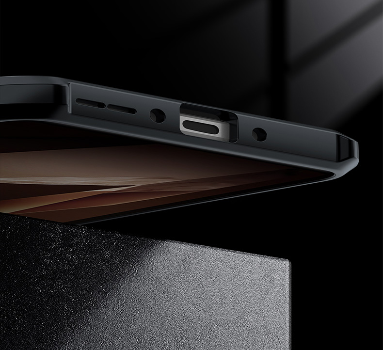 Picture of Xundd For OnePlus 13R, OnePlus Ace 5, OnePlus Ace 5 Pro Transparent Phone Cover Shockproof Bumper Protective Shell Cases - Black