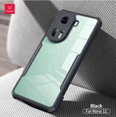 Picture of Xundd Oppo Reno 11 5G ( INT ) Transparent Phone Cover, Shockproof Bumper Protective Cases for Oppo Reno 11 5G ( INT ) Back Case - Black