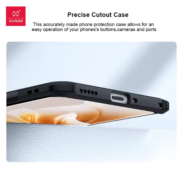 Picture of Xundd Oppo Reno 11 5G ( INT ) Transparent Phone Cover, Shockproof Bumper Protective Cases for Oppo Reno 11 5G ( INT ) Back Case - Black