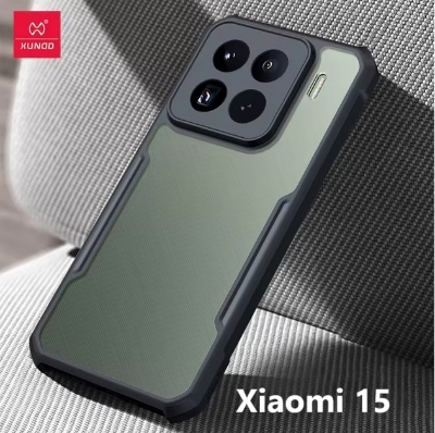 Picture of Xundd For ( Mi 15 ) Mi 15 Case Airbag Shockproof Shell Lens Full Protection Back Stripe Transparent Cover For Xiaomi 15  Back Case - Black