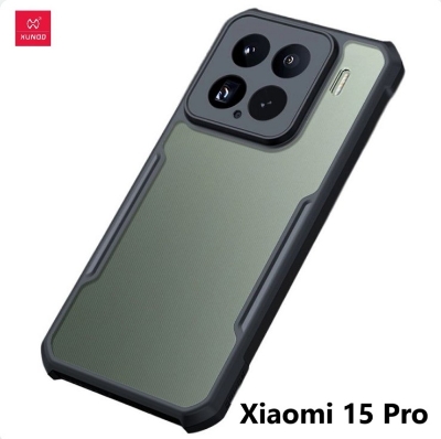 Picture of Xundd For ( Mi 15 Pro ) Mi 15 Pro Case Airbag Shockproof Shell Lens Full Protection Back Stripe Transparent Cover For Xiaomi 15 Pro Back Case - Black
