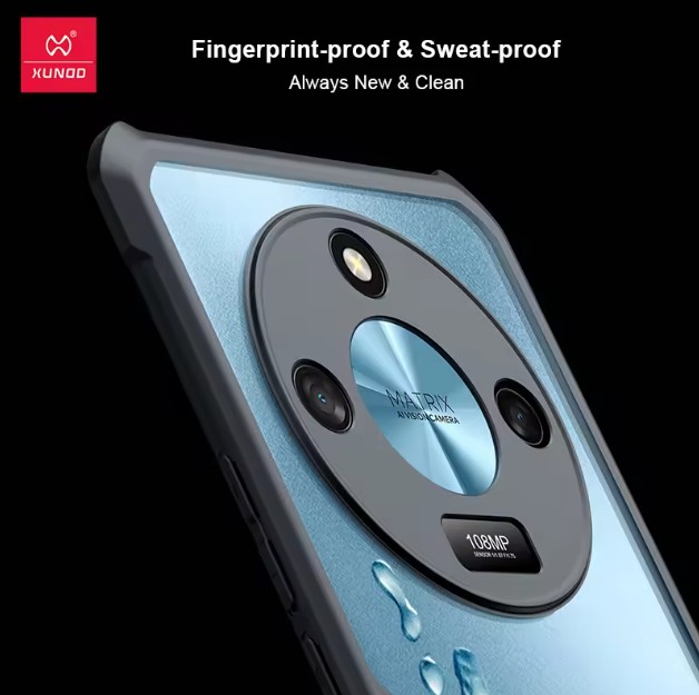 Picture of XUNDD CASE For Honor X9b 5G ( INT ) Phone Case Air-bag Anti Drop Anti Scratch Protective Covers Shockproof Protection Miltary Grade Black Bumper Case Airbags Shockproof Protective Transparent Back Cover - Black