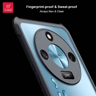 Picture of XUNDD CASE For Honor X9b 5G ( INT ) Phone Case Air-bag Anti Drop Anti Scratch Protective Covers Shockproof Protection Miltary Grade Black Bumper Case Airbags Shockproof Protective Transparent Back Cover - Black