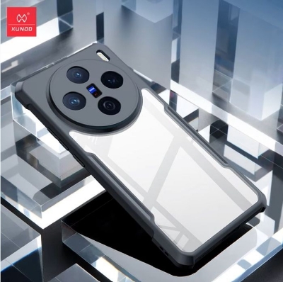 Picture of Xundd For VIVO X200 Back Case 360° Rotatable Airbag Anti-fall Camera Protect TPC & Acrylic Back Cover - Black