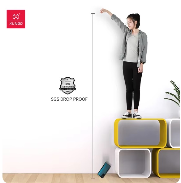 Picture of Xundd For VIVO X200 Back Case 360° Rotatable Airbag Anti-fall Camera Protect TPC & Acrylic Back Cover - Black