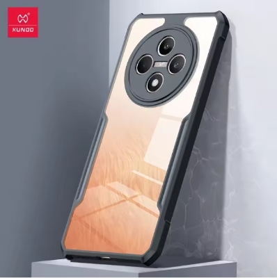 Picture of OPPO Reno 12F 4G / 5G Case XUNDD Airbags Shockproof Transparent PC+TPU Camera Protection Cover Case - Black