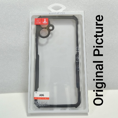 Picture of Xundd For Samsung Galaxy A06 4G  Case Airbag Shockproof Shell Acrylic+TPU Back Transparent Flexible Phone Cover - Black