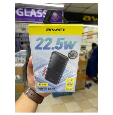 Picture of Awei P10K 10000mAh Fast Charing Powerbank 22.5W Power Bank - Black