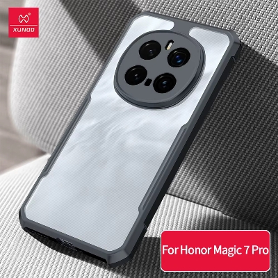 Picture of Xundd ( Honor Magic 7 Pro ) Beatle Clear Hybrid Shock Proof Armor Case for Honor Magic 7 Pro Smartphone Xundd Back Case - Black