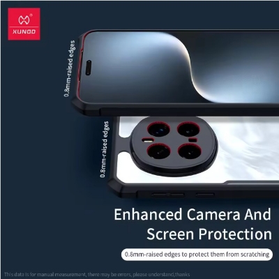 Picture of Xundd ( Honor Magic 7 Pro ) Beatle Clear Hybrid Shock Proof Armor Case for Honor Magic 7 Pro Smartphone Xundd Back Case - Black