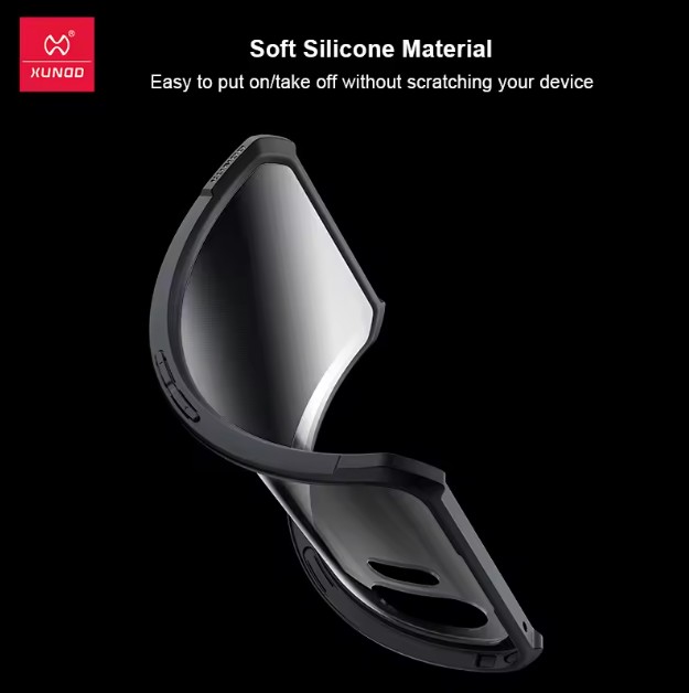 Picture of Xundd For Nothing Phone 2 Case, Airbag Shockproof Bumper Shell Acrylic PC Transparent Back Cove For Nothing Phone 2 Smart Phone Back Case - Black