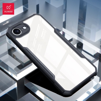 Picture of Apple iPhone 16e (iPhone SE 2025, iPhone SE 4) XUNDD Dropproof TPU + Acrylic Clear Back Phone Cover Case - Black