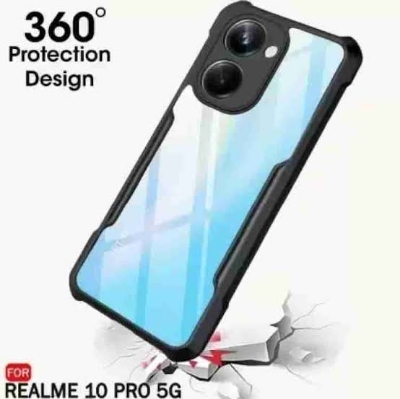 Picture of Xundd ( Realme 10 Pro ) Beatle Clear Hybrid Shock Proof Armor Case for Realme 10 Pro Smartphone Xundd Back Case - Black