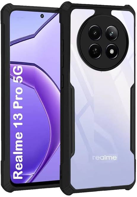 Picture of Xundd ( Realme 13 Pro ) Beatle Clear Hybrid Shock Proof Armor Case for Realme 13 Pro Smartphone Xundd Back Case - Black
