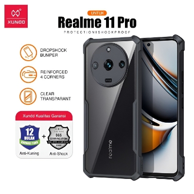 Picture of Xundd ( Realme 11 Pro ) Beatle Clear Hybrid Shock Proof Armor Case for Realme 11 Pro Smartphone Xundd Back Case - Black
