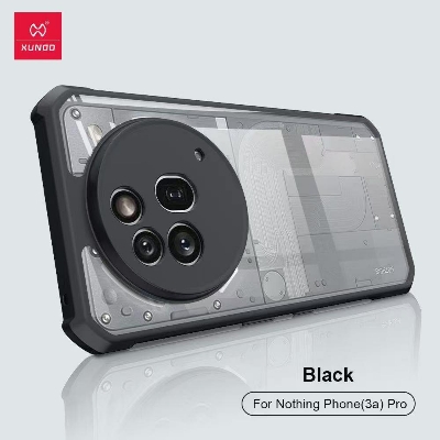 Picture of Xundd ( Nothing Phone 3a Pro ) Beatle Clear Hybrid Shock Proof Armor Case for Nothing Phone 3a Pro Smartphone Xundd Back Case - Black
