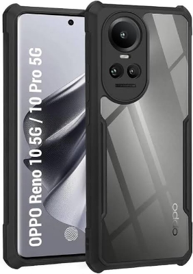 Picture of Xundd Case For Oppo Reno 10 5G, Oppo Reno 10 Pro 5G  (INT) Transparent bumper Back Cover - Black