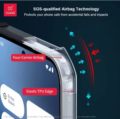 Picture of Xundd Case For Oppo Reno 10 5G, Oppo Reno 10 Pro 5G  (INT) Transparent bumper Back Cover - Black