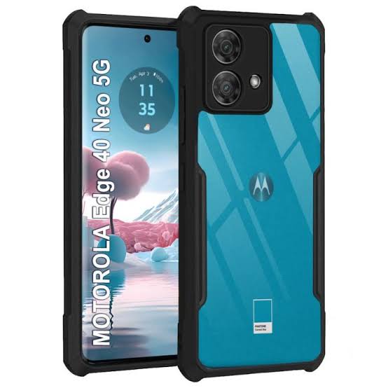 Picture of Xundd ( Motorola Edge 40 Neo ) Beatle Clear Hybrid Shock Proof Armor Case for Motorola Edge 40 Neo  Smartphone Xundd Back Case - Black