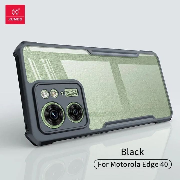 Picture of Xundd ( Motorola Edge 40 ) Beatle Clear Hybrid Shock Proof Armor Case for Motorola Edge 40  Smartphone Xundd Back Case - Black