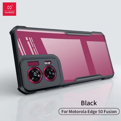 Picture of Xundd ( Motorola Edge 50 Fusion ) Beatle Clear Hybrid Shock Proof Armor Case for Motorola Edge 50 Fusion Smartphone Xundd Back Case - Black