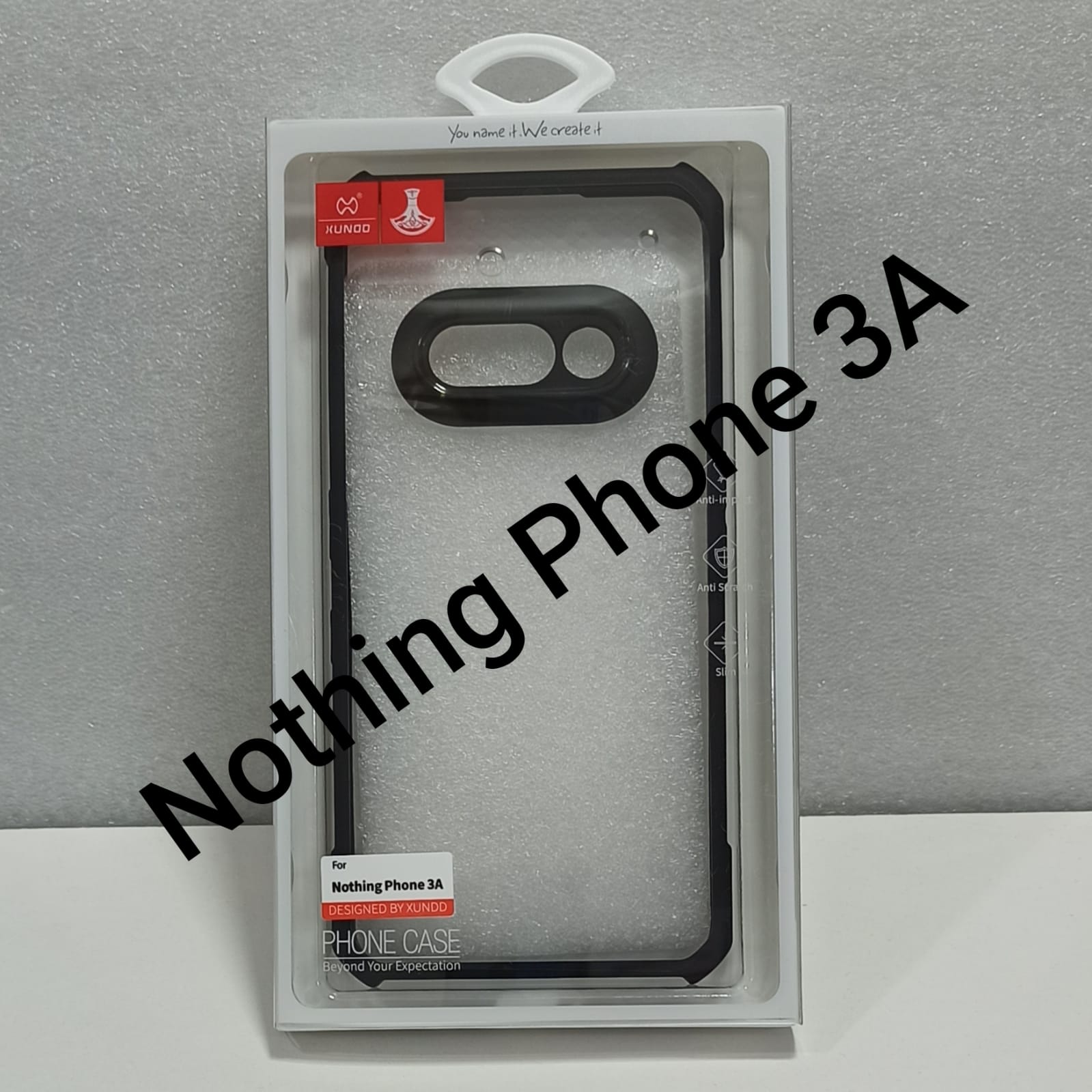 Picture of Xundd ( Nothing Phone 3a ) Beatle Clear Hybrid Shock Proof Armor Case for Nothing Phone 3a Smartphone Xundd Back Case - Black