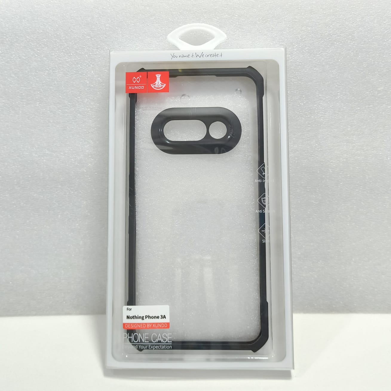 Picture of Xundd ( Nothing Phone 3a ) Beatle Clear Hybrid Shock Proof Armor Case for Nothing Phone 3a Smartphone Xundd Back Case - Black