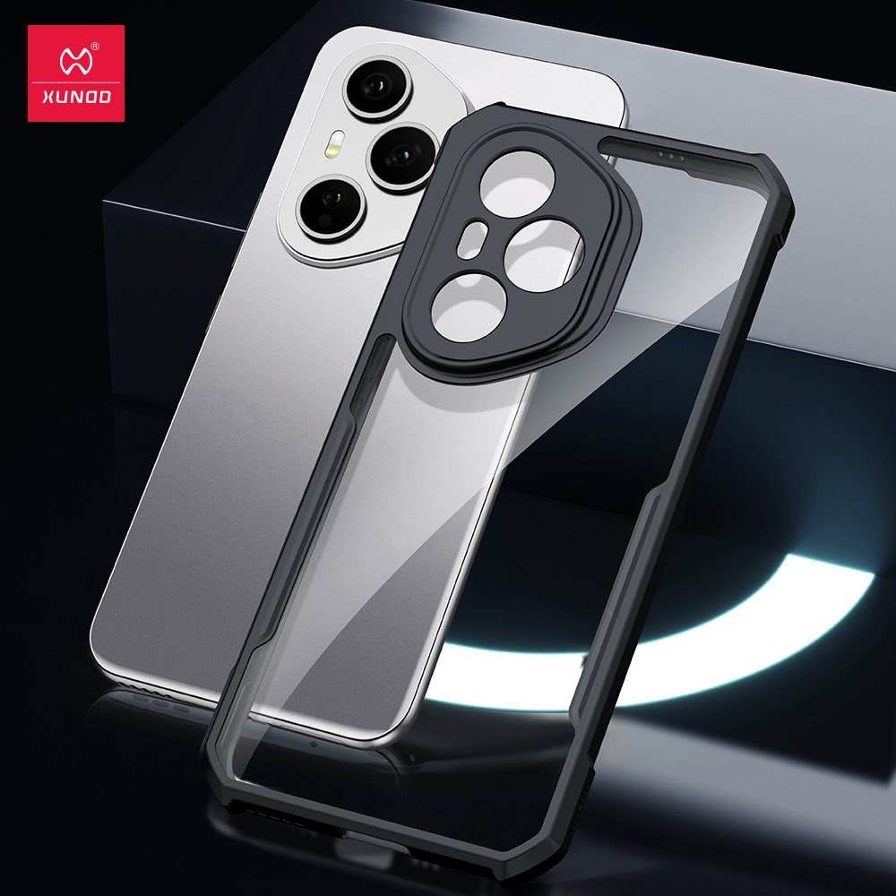 Picture of Xundd For ( Honor 400 Pro 5G ) Global Version Airbag Shockproof Shell, Camera Protection Back Clear Cover Acrylic +Tpu Compatible-Phone Model For Honor 400 Pro 5G - Black