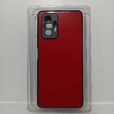Picture of Glass Case For Xiaomi Redmi Note 10 Pro / Note 10 Pro Max - Red / Black
