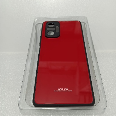 Picture of Glass Case For Xiaomi Redmi Note 10 Pro / Note 10 Pro Max - Red / Black