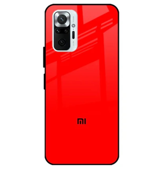 Picture of Glass Case For Xiaomi Redmi Note 10 Pro / Note 10 Pro Max - Red / Black
