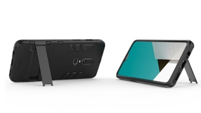 Picture of Armor Premium Tactical Grip Kickstand Shockproof Dual Layer Rugged Hard Cover for OnePlus 6 - Black