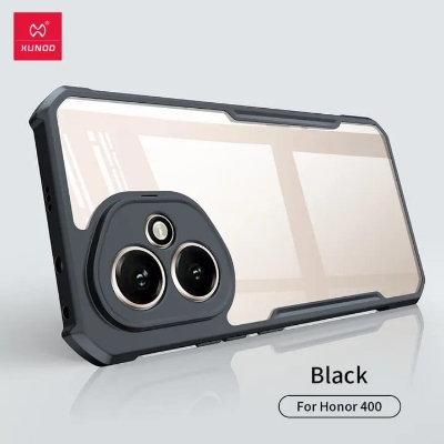 Picture of Xundd For ( Honor 400 5G ) Global Version Airbag Shockproof Shell, Camera Protection Back Clear Cover Acrylic +Tpu Compatible-Phone Model For Honor 400 5G - Black