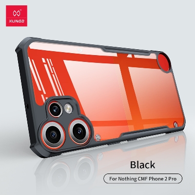 Picture of Xundd For ( Nothing CMF Phone 2 Pro ) Case,Airbag Shockproof Bumper Shell Camera Protection TPU & Acrylic Ultra Transparent Back Cover Nothing CMF Phone 2 Pro - Black