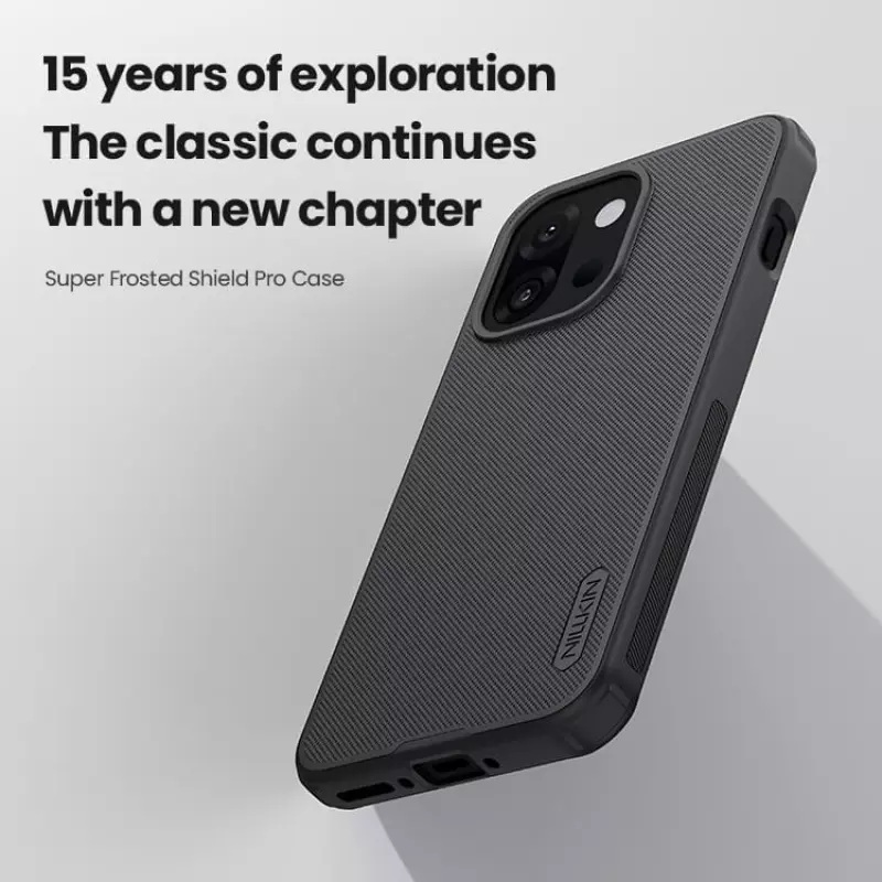 Picture of Nillkin {( OnePlus 13T )} Super Frosted Shield Pro Matte cover case for Oneplus 13T, Oneplus 13s Smartphone Back Cover Case - Black