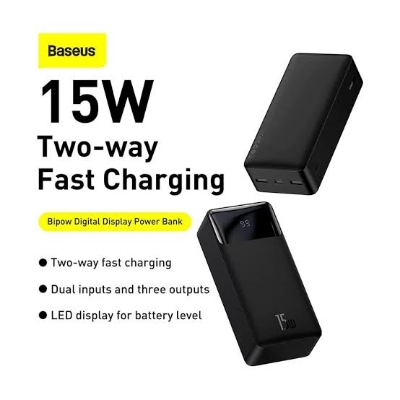 Picture of Baseus Bipow Digital Display Fast Charging Power bank 30000mAh 15W Black