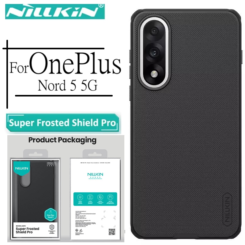 Picture of Nillkin ( 1+Nord 5 5G ) Super Frosted Shield Pro Matte cover case for OnePlus Nord 5, OnePlus Ace 5 Ultra  Soft Edges Hard Shell Shockproof Ultra-thin Cover - Black