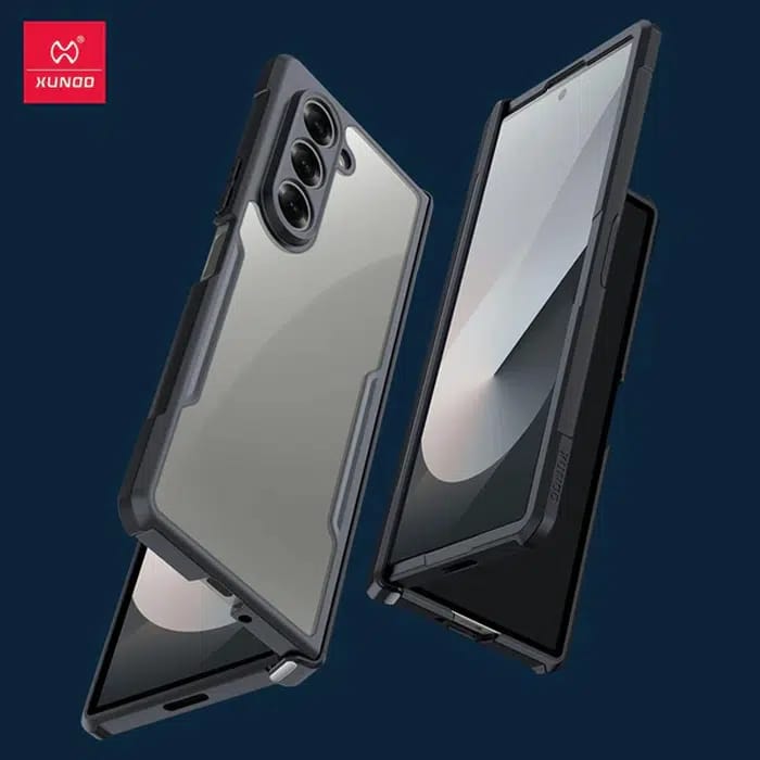 Picture of Xundd ( Galaxy Z Fold6 ) Airbags Folding Cover Case for Samsung Galaxy Z Fold6 Shockproof Black and Transparent Case