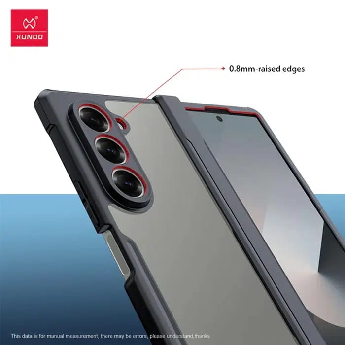 Picture of Xundd ( Galaxy Z Fold6 ) Airbags Folding Cover Case for Samsung Galaxy Z Fold6 Shockproof Black and Transparent Case