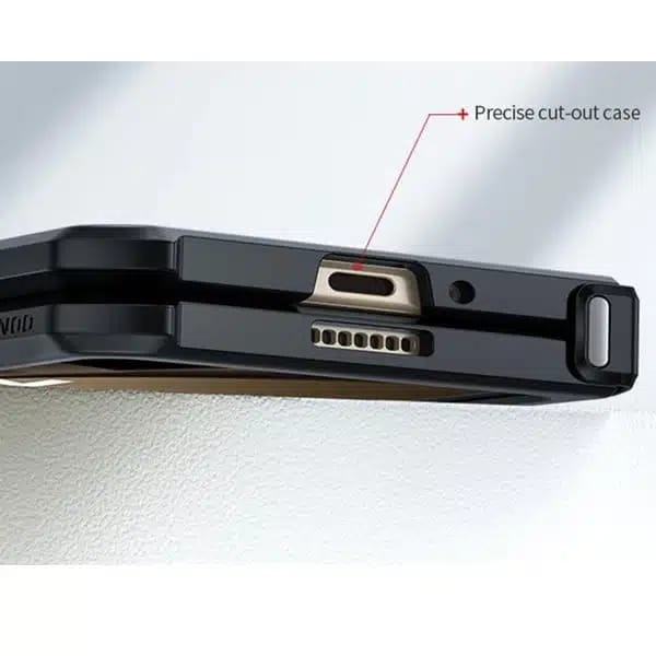 Picture of Xundd ( Galaxy Z Fold3 ) Airbags Folding Cover Case for Samsung Galaxy Z Fold3 Shockproof Black and Transparent Case