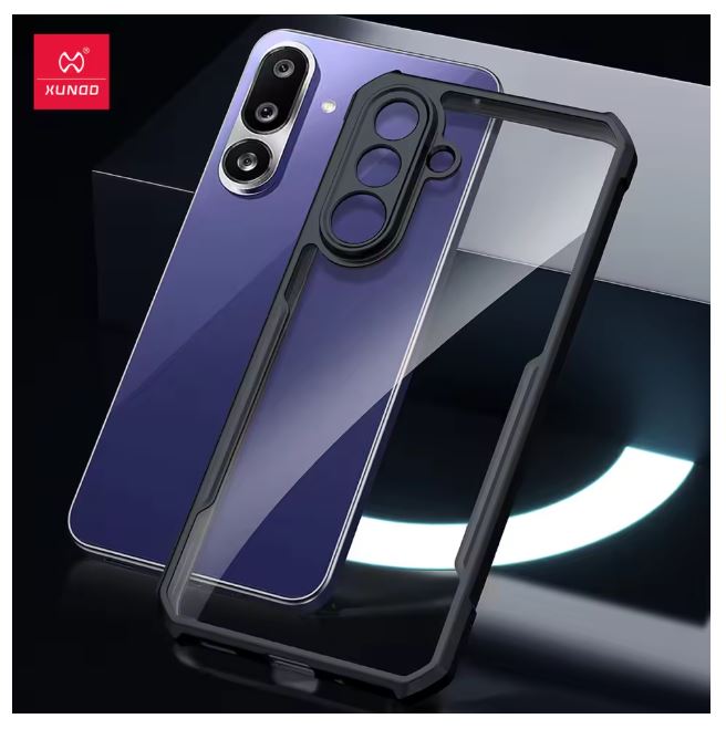 Picture of Xundd ( Galaxy M56 / F56 ) Samsung Galaxy M56 / F56 Case, Airbag Anti-fall TPU & Acrylic Back Clear Camera Protect Cover - Black Clear