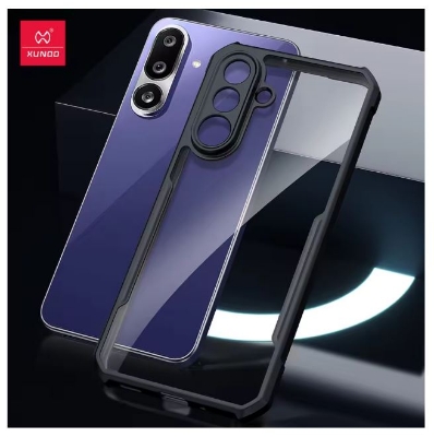 Picture of Xundd ( Galaxy M56 / F56 ) Samsung Galaxy M56 / F56 Case, Airbag Anti-fall TPU & Acrylic Back Clear Camera Protect Cover - Black Clear