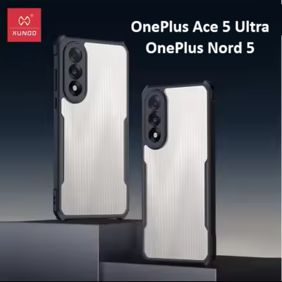 Picture of Xundd For OnePlus Ace 5 Ultra, OnePlus Nord 5 Case Airbag Shockproof Back Stripe Transparent Phone Cover,Camera Protection,Acrylic+TPU Hy